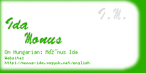 ida monus business card